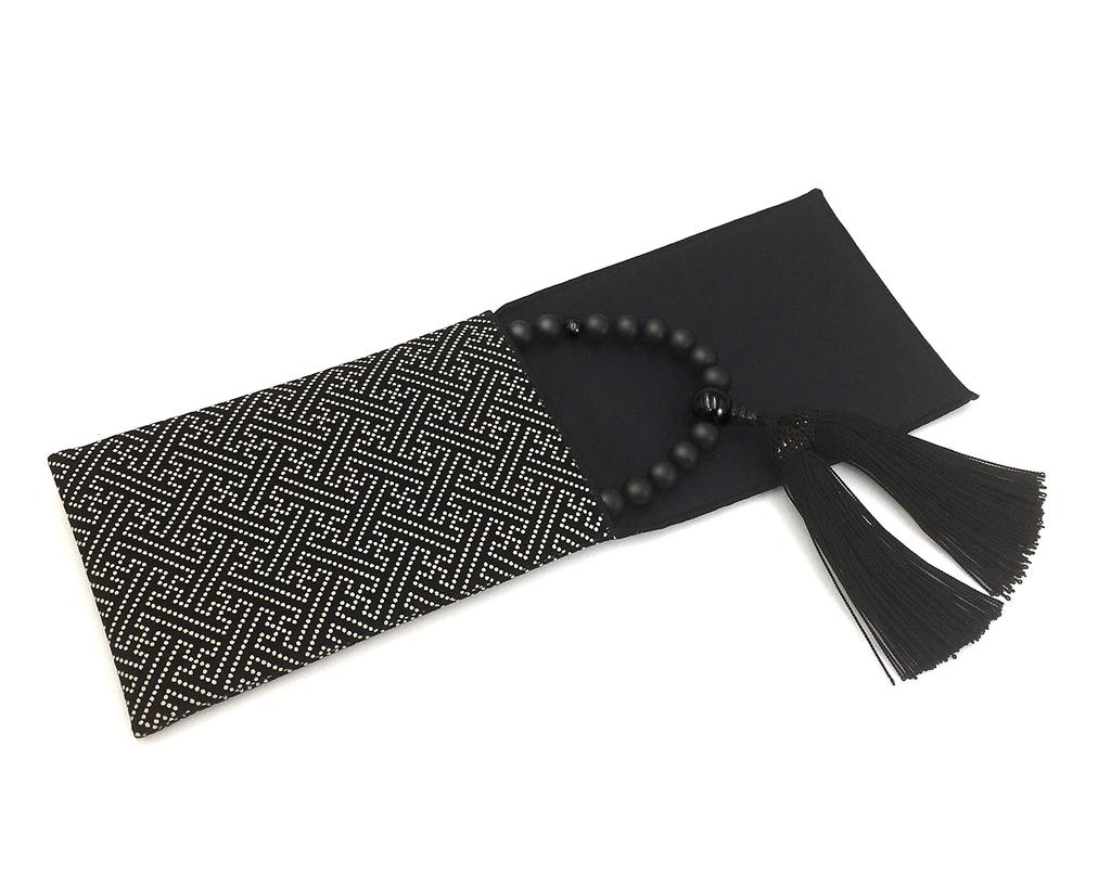 Urushi Product Prayer Beads Prayer Beads with Ebony Matte Suitable for All Sects Kyoto Prayer Bead Manufacturing Wholesaler Association Japanese-Made