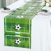 1Pcs Soccer Themed Table Runner Football Birthday Party Decorations Boys Favors Soccer Grass Table Cover Baby Shower Supplies