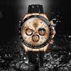 OLEVS Ceas la modă Ceas sport Ceas la modă Ceas cu cuarț popular Analog 24 de ore Data de 24 de ore Curea neagră cu gel de siliciu Cronometru Ceas de mână