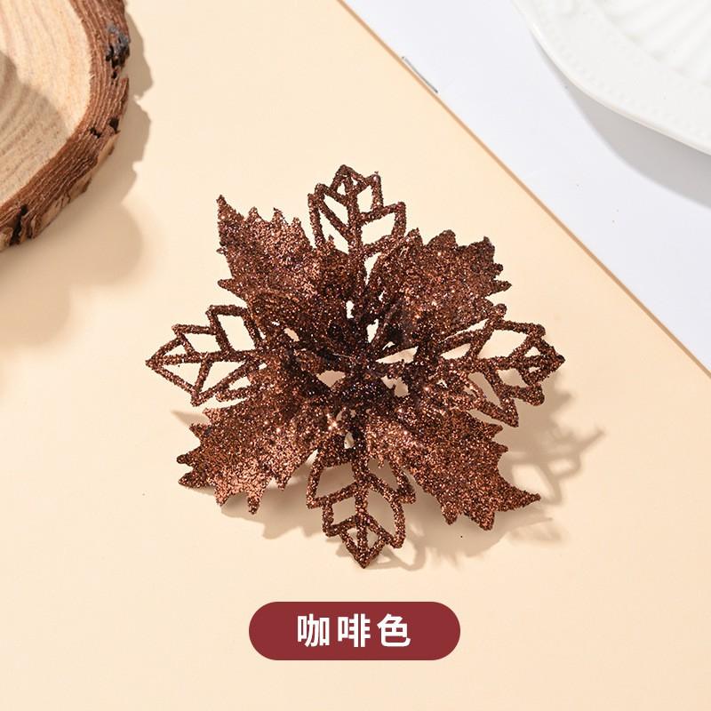 Plastic Christmas Flower Decorations Tree Ornamentation Festive Holiday Party Home Xmas Decoration Supplies