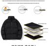 Herren Plus Size Winter-Steppjacke aus Baumwolle - Bestickte Dicke Warme Oberbekleidung