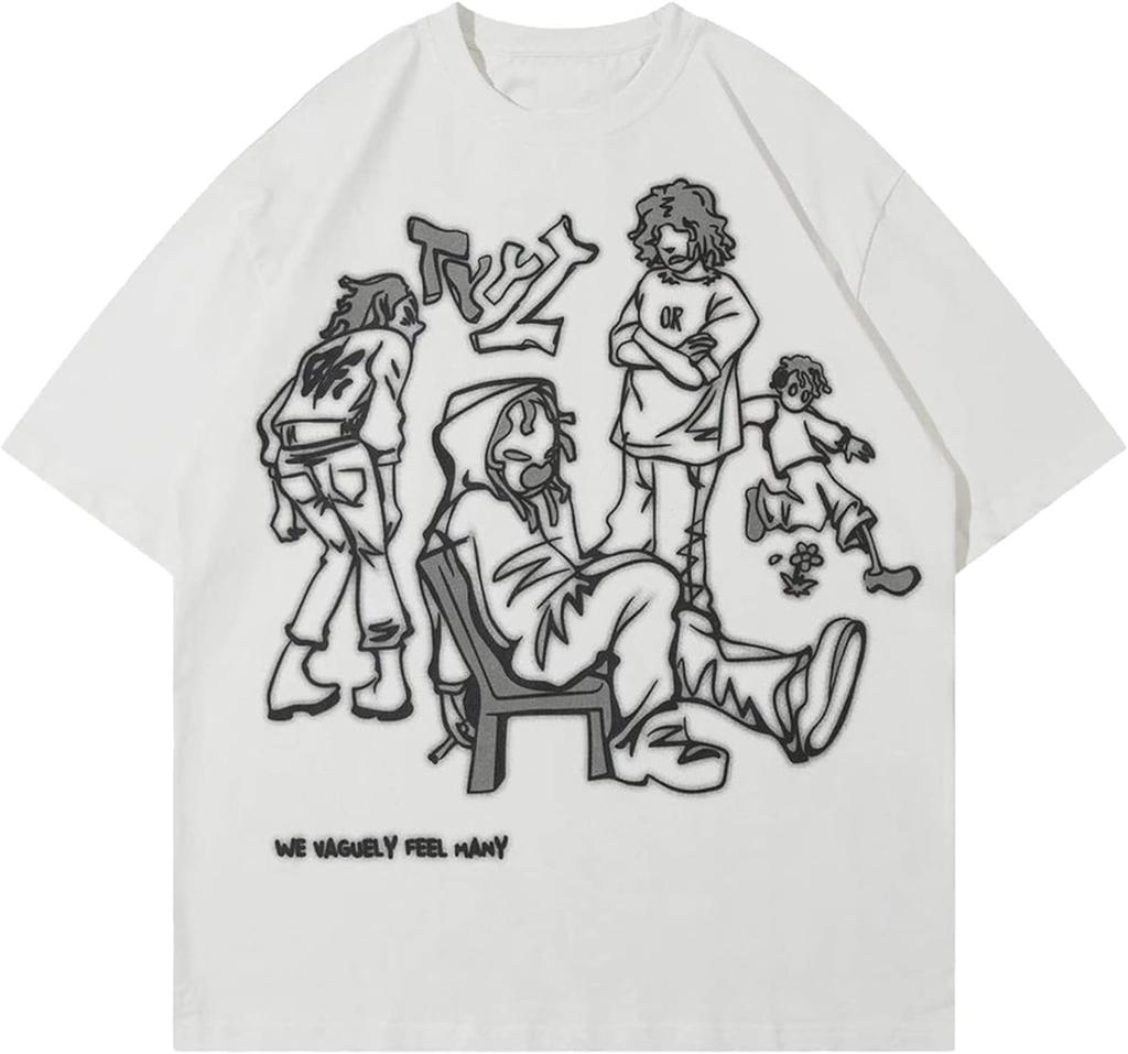 Vamtac Oversized Graphic Tees Tees for Men Women Streetwear Unisex T Shirts High Quality O-Neck Short Sleeves 50983