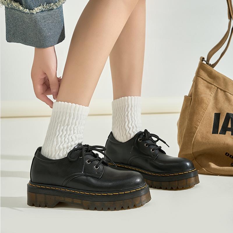 

Туфли из толстой кожи в британском стиле, туфли-лодочки, туфли Martin Shoes 40 чёрный