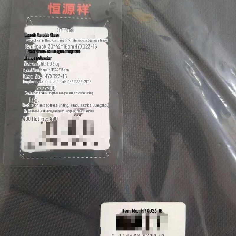 Hengyuanxiang Internationaler Geschäftsreise-Rucksack