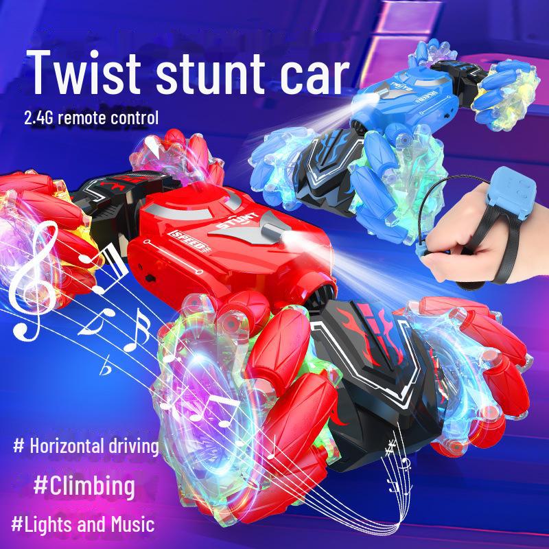 Mașină cu telecomandă și senzor de gesturi pentru cascadorii: Design cu răsucire mare, jucărie off-road 4x4