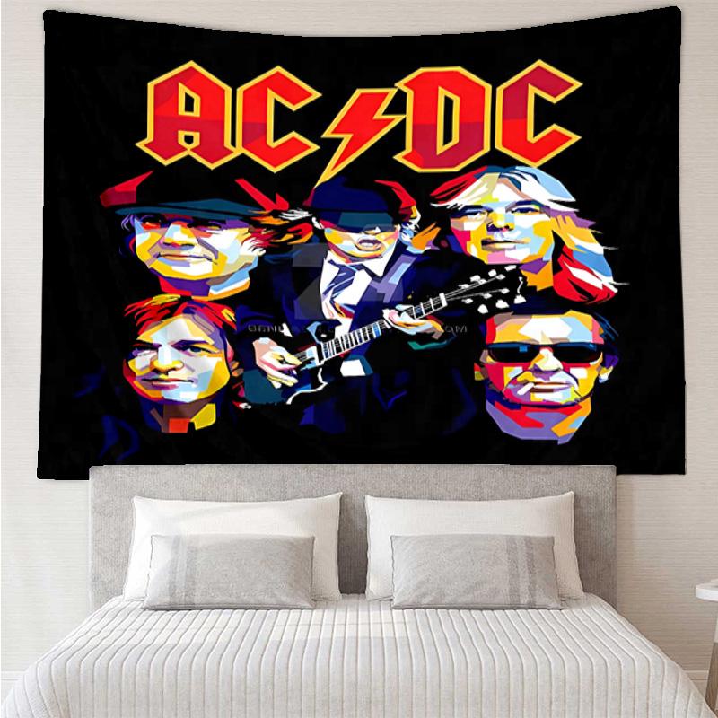 ACDC band Tapestry for Bedroom Aesthetic Classroom Tapestries Wall Hanging for Living Room Dorm Office,Ideal Creative Gift