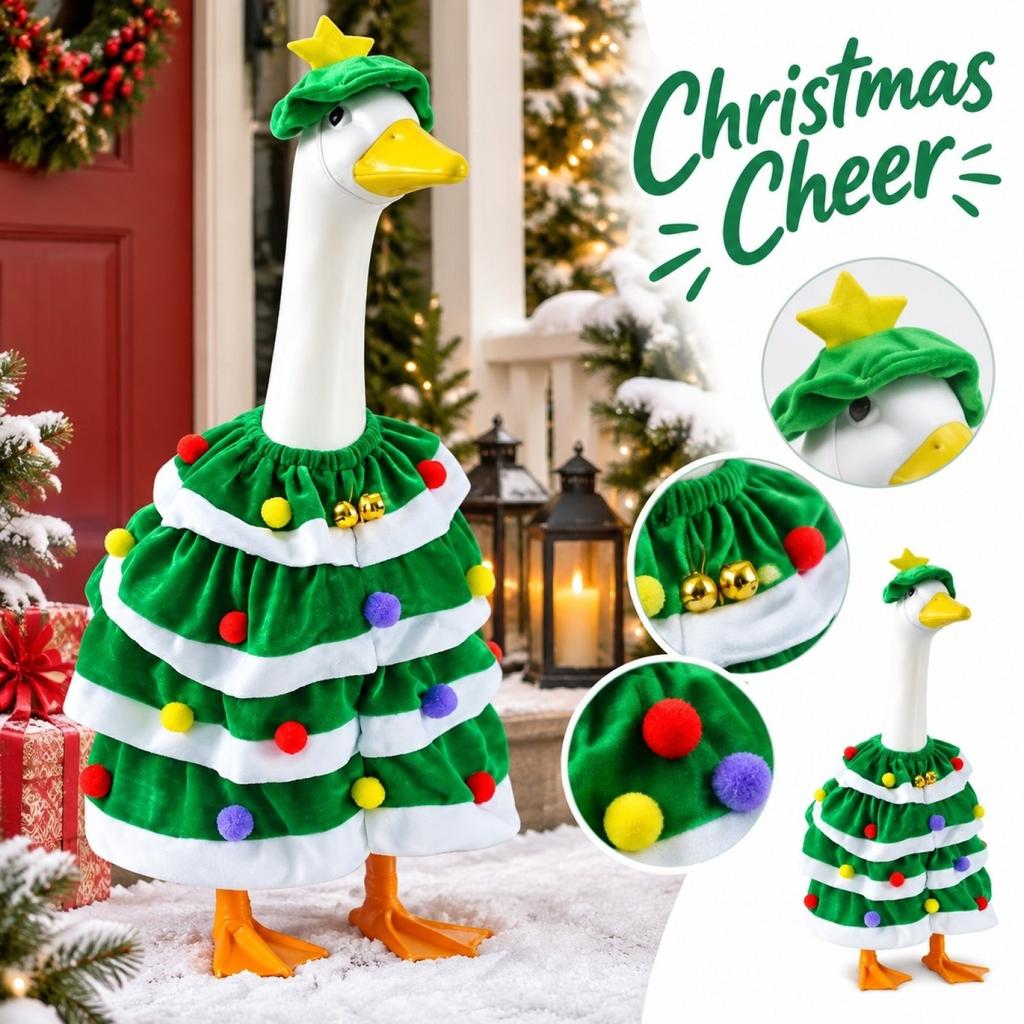 Christmas Costume with Hat and Cape, Holiday Outfit for Yard and Porch Decoration