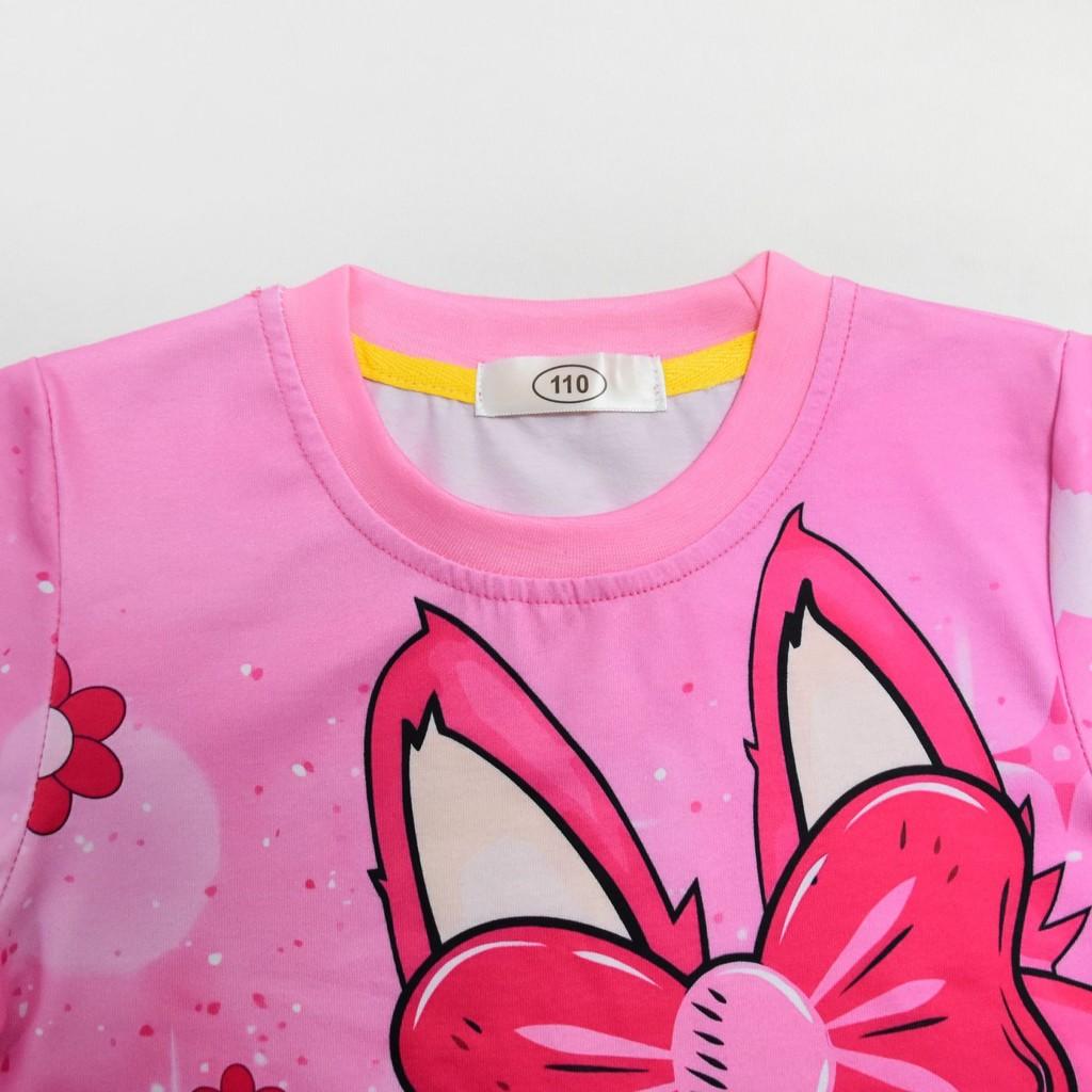 Kids Boys Girls Anime Cartoon Labubu Print Casual Short Sleeves T-shirt Shorts Clothes Set