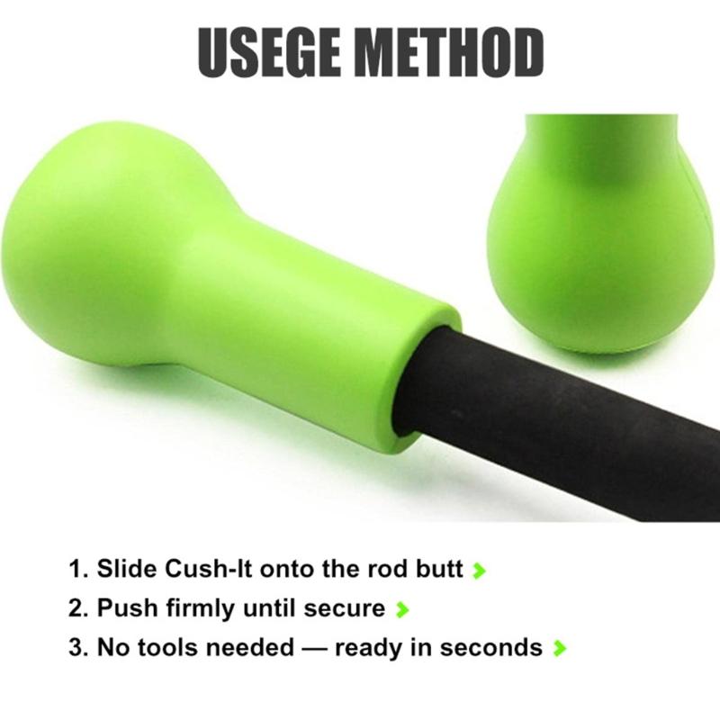 Elastic Handle End Protective Case PU Fishing Rod End Cap Universal Fishing Rod Tail Protector Rod Butt Cushion