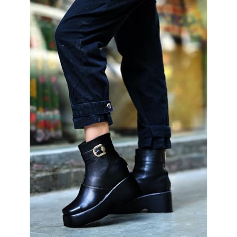 

Shoetopia Ankle Length Black Boots For Women /Eu41 8 UK чорний