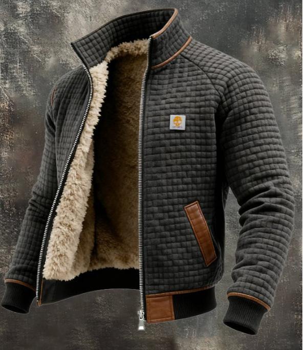 Men's European & American Velvet Thick Knit Hooded Jacket - Autumn & Winter