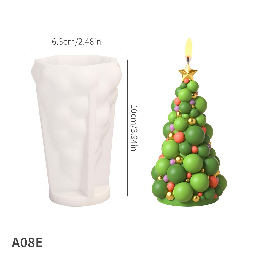 3D Weihnachtsbaum Kerzen Silikonform Handgemacht DIY Weihnachtsbaum Epoxidharzform Seife Kerzenherstellung Backwerkzeuge Feiertagsgeschenke