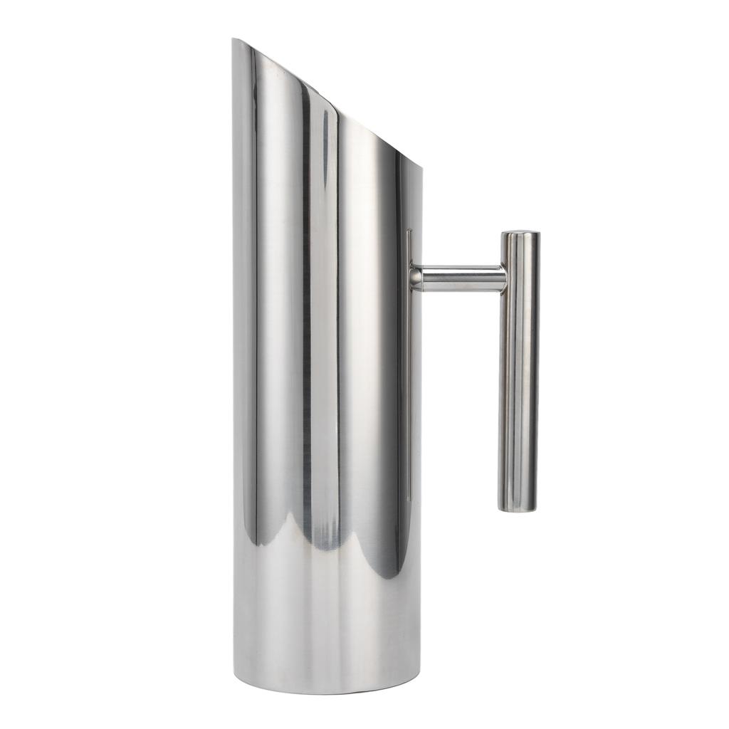 Stainless Steel Pitcher Sturdy 304 Stainless Steel Large Capacity Ergonomic Handle Heatproof Streamlined Coffee Pitcher