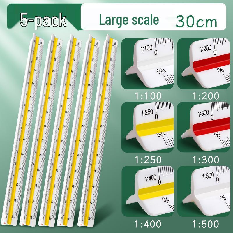 Large Triangular Drawing Scale Ruler for Interior Design and Architecture