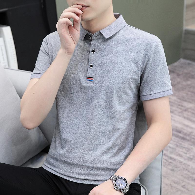 Polo Shirt Men's Casual Lapel Thin Men's Casual Short Sleeved T-shirt