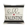 Valentine's Day Pillow Letter Printed Linen Decoration Car Cushion Home Sofa Pillow Cover