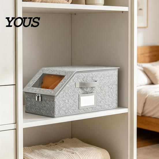Hat Storage Case Baseball Cap Organizer, Stackable Box, with Clear Window Organizer Lid Durable Design, Container for Caps Snaps Trucker Hats