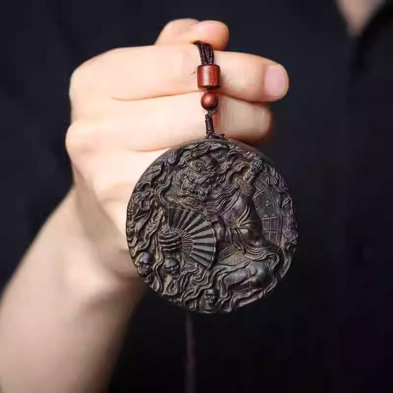 Chengui Zhao Gongming Martial God of Wealth Pendant Necklace – Five Ways God of Wealth Design for Men and Women