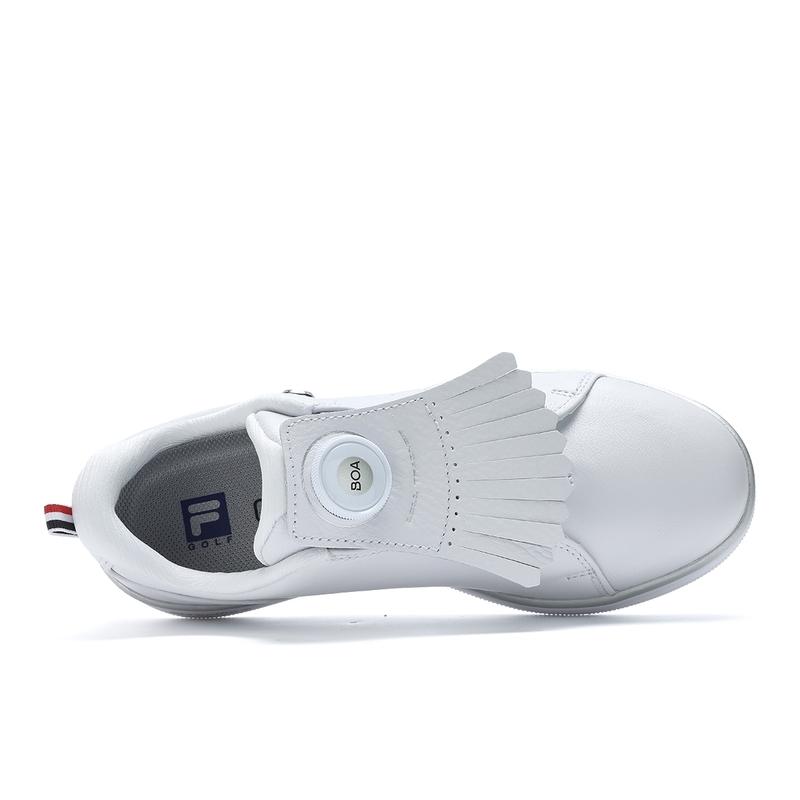 FILA Performance Simple Solid Color Versatile Slip-On Durable Low-Top Golf Shoes Women sneaker White A12W431703FWN