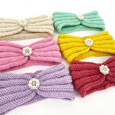 New Baby, Headband, Headband, Children's Six-grain Diamond Wool Headband, Children's Headband, Solid Color Headband.