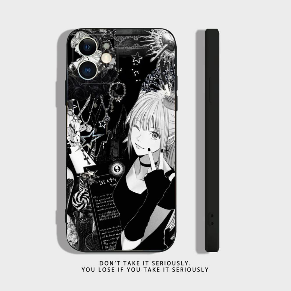 

Чехол для телефона Misa D-Death N-Note Для iPhone 17,16,15,14,13,12,11,XR,Pro,XS,Max,XR,Plus,Mini Мягкий Силикон Черный Ударопрочный iPhone12
