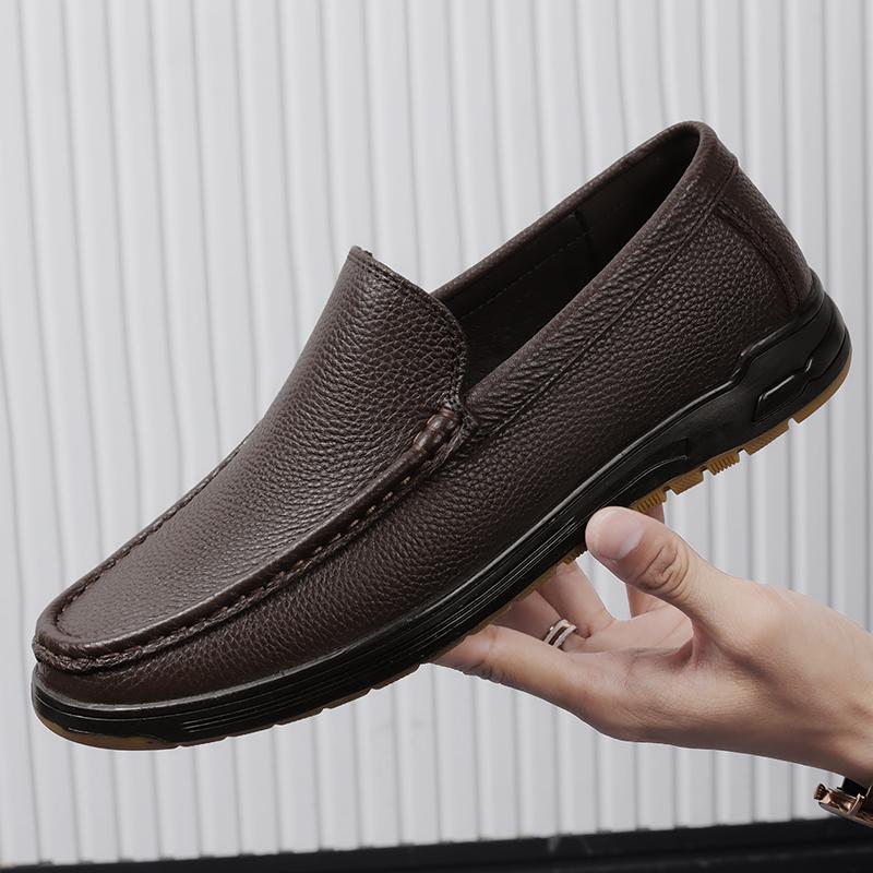 Fashion Luxury Brand Casual Shoes Genuine Leather Mens Loafers Handmade Moccasins Breathable Slip on Flats Outdoor Travel Boat Footwear