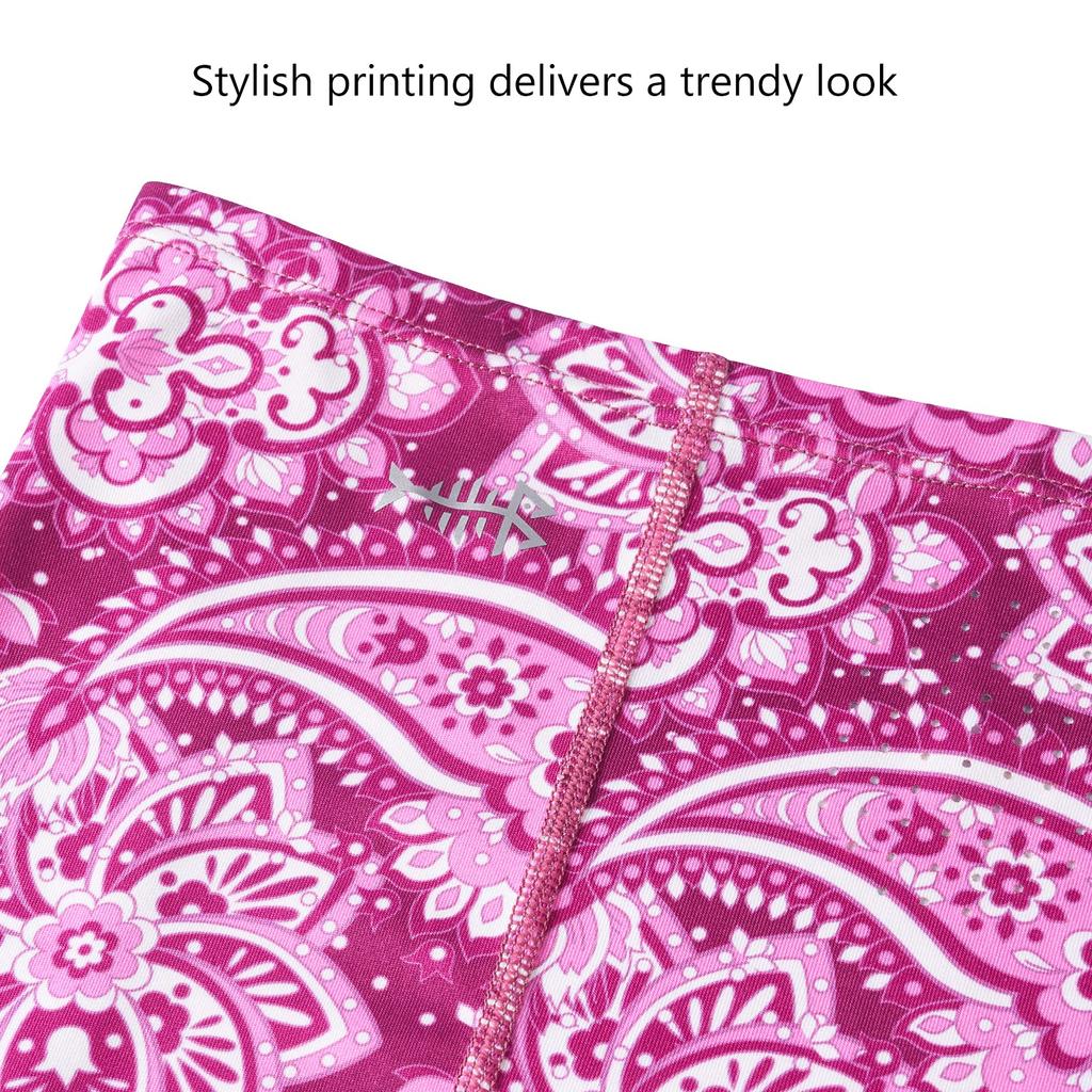 Bassdash Neck Gaiter, UV Protection, Face , UPF 50+, Breathing Holes, Men's, Women's, Pink Paisley