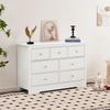 VEVOR 7 Drawer Dresser, Wooden Chest of Drawers with Sliding with Anti-tip Device, Modern Minimalist Dresser Chest