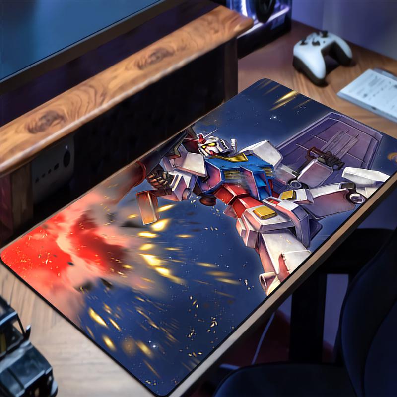Mousepad Mechanical Warrior RX Gundam HD Desk Mat Non Slip Desk Mouse Mat Gaming Mouse Pad Extended Pad Rubber Keyboard Pad