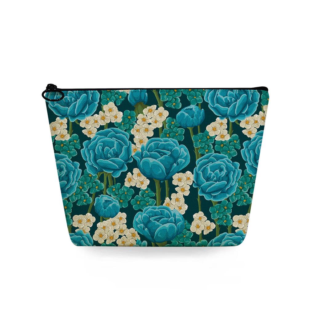 Women Flower Print Cosmetic Bag Toiletries Organize Travel Storage Case 6747