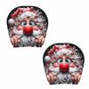 2Pcs Elastic Car Headrest Cover Soft Car Head Pillowcase  Christmas Decoration