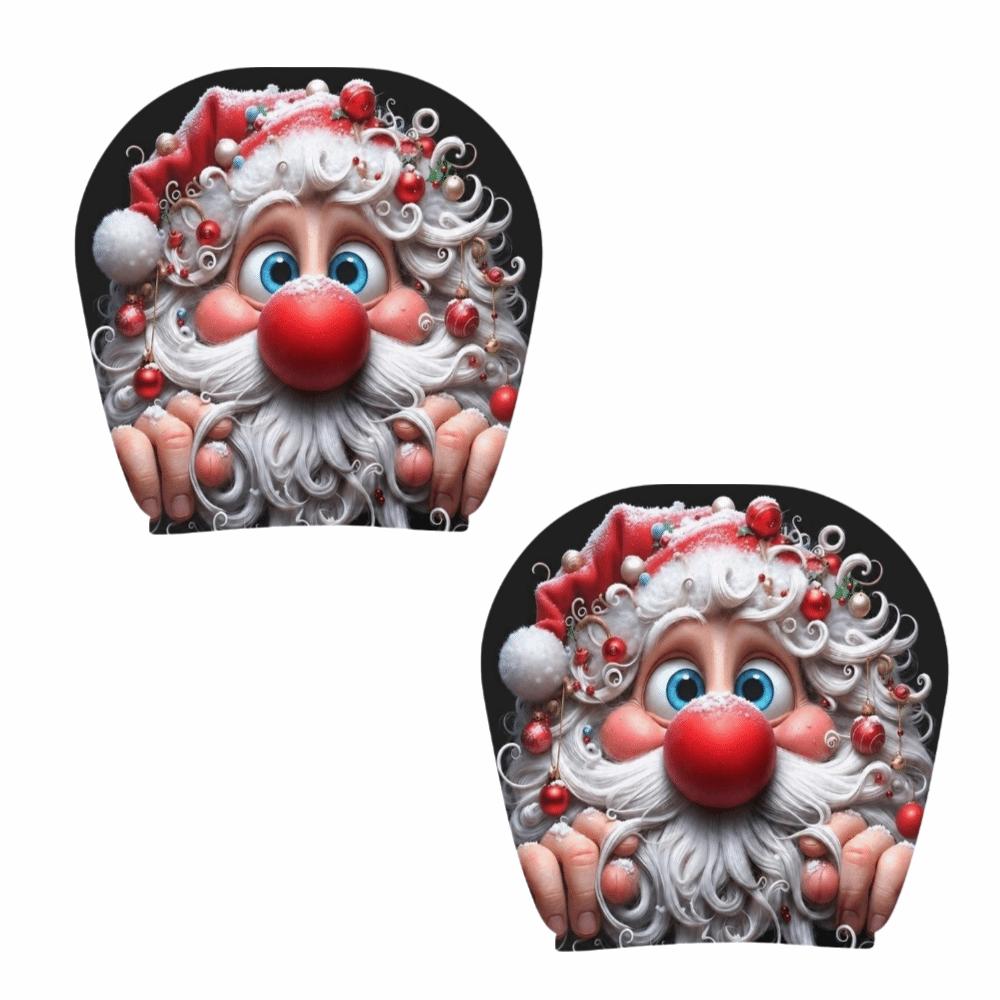 2Pcs Elastic Car Headrest Cover Soft Car Head Pillowcase Christmas Decoration