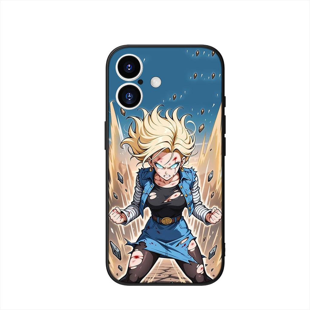 Android 18 Dragons Gokus Balls Phone Cover Case for Apple iPhone 16 15 14 Plus 13 12 Mini 17 Pro Max + 16E Air 16+ ProMax Casing