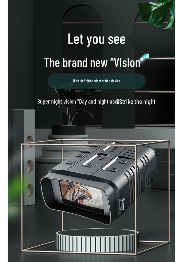 HD Infrared Night Vision Binoculars with Large Screen - Capture Photos & Videos, Handheld Outdoor Use, All Black