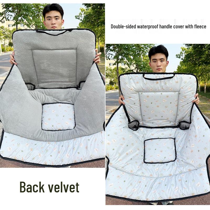 Electric Scooter Windshield Cover: Winter Fleece Lined, Thickened, Waterproof, Windproof Oxford Cloth.