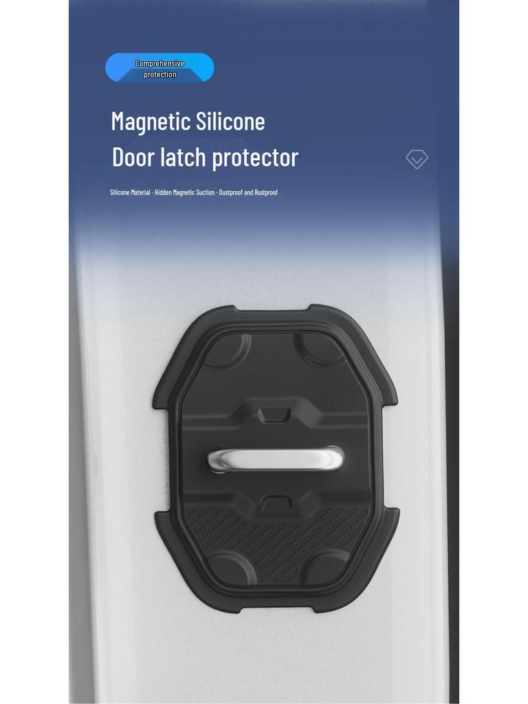 Car Door Lock Silicone Protector: Noise Reduction, Shock Absorption, Anti-Collision Pad for Safe Door Closing