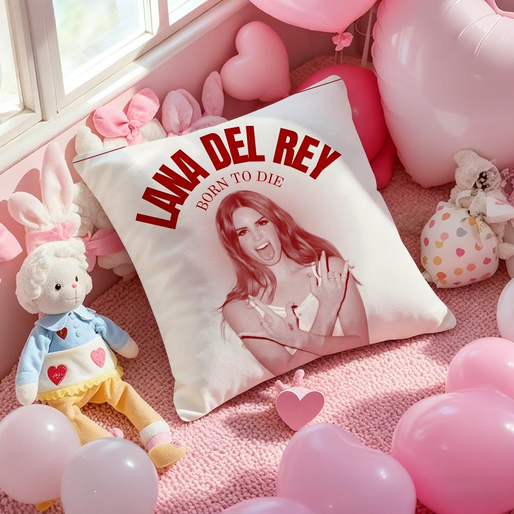 L-Lana D-Del R-Rey Heißer Sänger Kissenbezug Musterbedrucktes Kissenbezug für Wohnzimmer Sofakissenbezug & Schlafzimmerdekoration