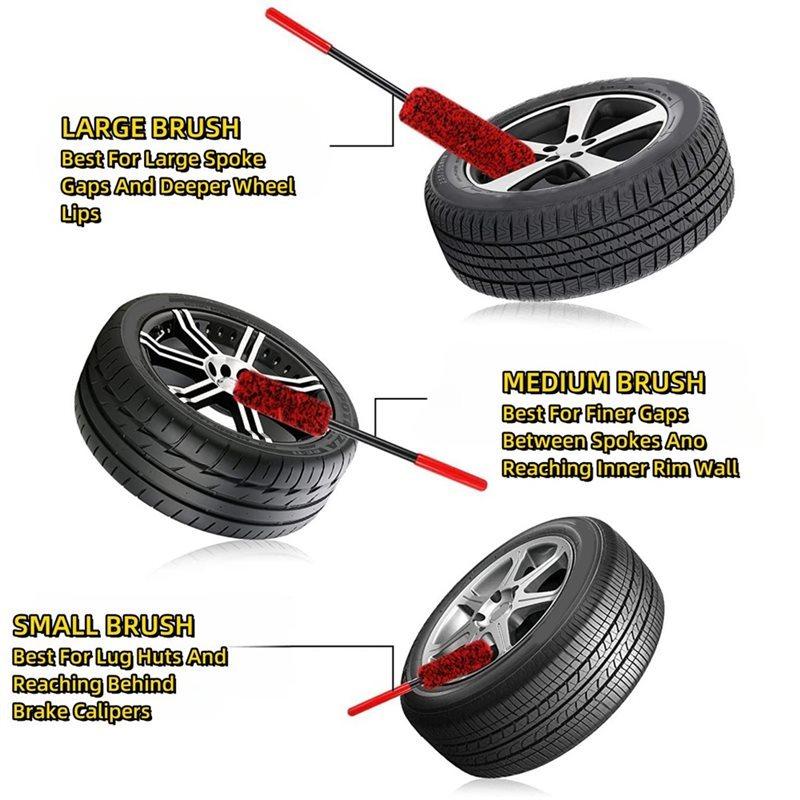 For Car Rim Tire Washing Auto Wheel Detailing Brush Car Cleaning Tools Car Rim Tire Wash Brushes