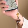 Starry Eyes Green Sandalwood Cat Keychain Pendant: Creative Birthday Gift for Boys, Girls & Backpack Charm