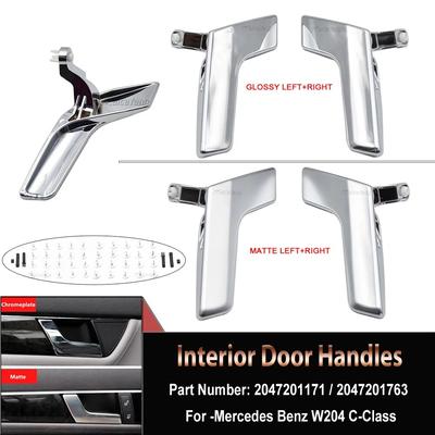 Car Styling For Mercedes Benz C-Class C200 W204 GLK X204 With Chrome Interior Inner Door Handle Panel Pull Trim Cover 2047201171