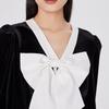 VEROMODA 2024 Early Autumn Velvet Bow-Tie Dress