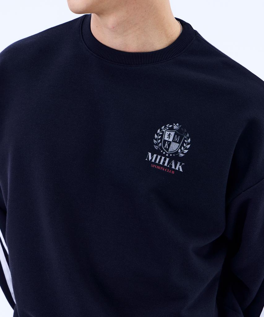 Mihag Ivy League Track Line Sweatshirt (Navy)