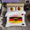 Belgium Football Pattern 3 Pieces Bedding Set Soft Microfiber Duvet Cover with Pillow Cases for Bedroom