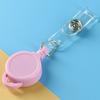 Name Tag ID Badge Holder Anti-Lost Easy To Pull Buckle Retractable Badge Reel  School Supplies
