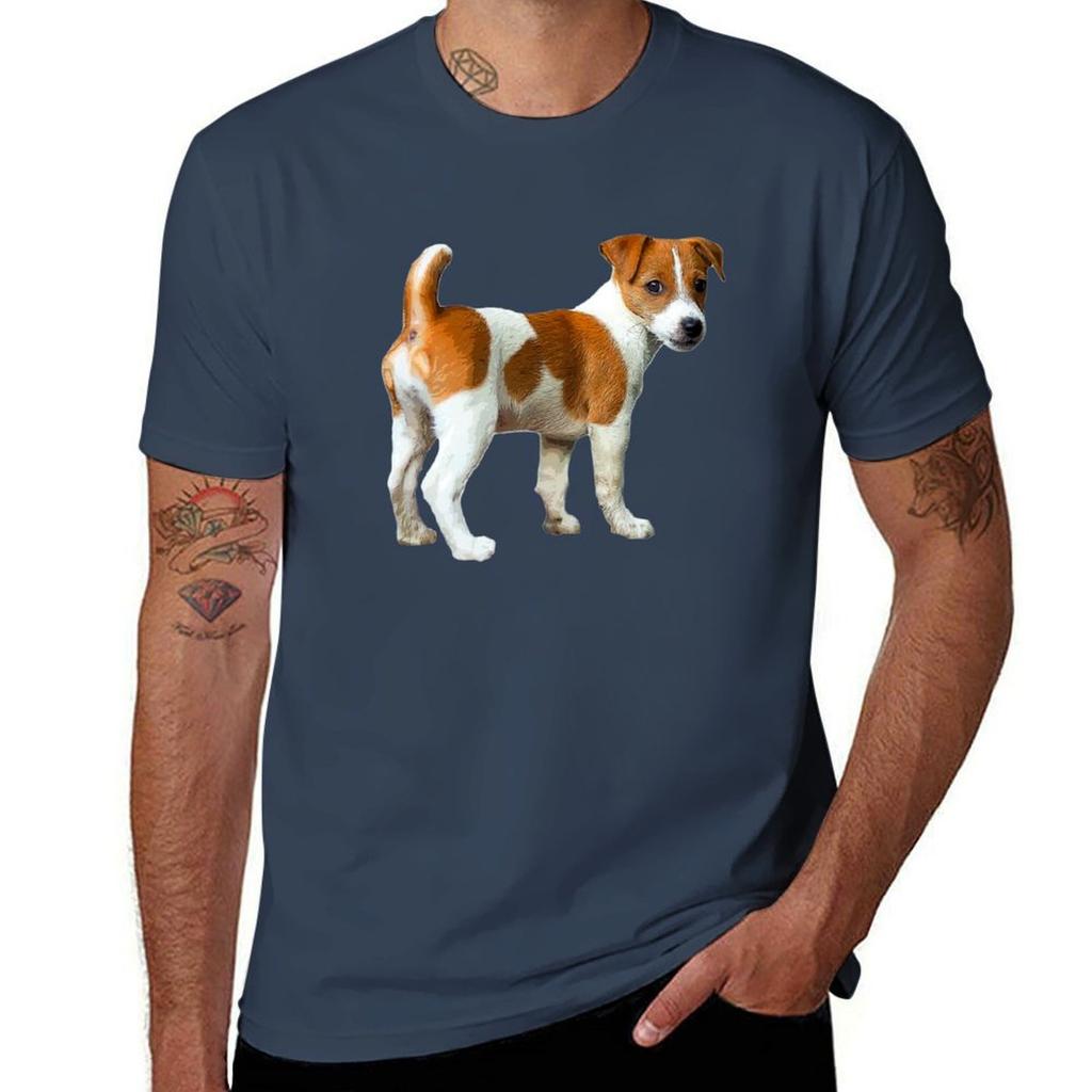 Jack Russell Terrier Cute Puppy Dog Tshirt Functional Casual Short Sleeve Tee