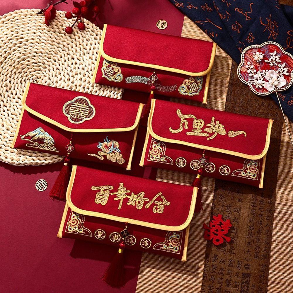 Hongbao New Year Money Envelope Traditional Red Pocket Money Pouch Lucky Money Packet Wedding