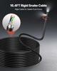 VEVOR 360 Degrees Motorized Rotation Endoscope, Dual Lens Industrial Borescope Camera with Light, 5" HD IPS Split-Screen, 8mm Slim Lens