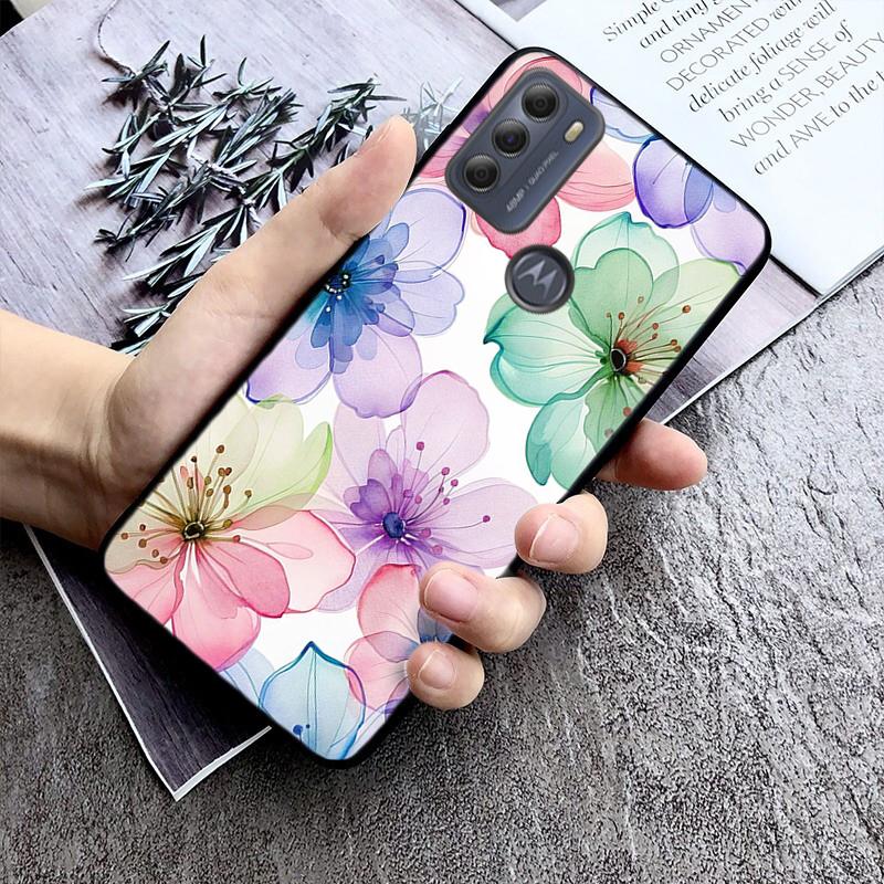 

Cute Floral Flower Case For Motorola Moto G Stylus 5G G Play G35 G45 G54 G24 G86 G04S E13 E14 E32 E32S Moto E32 E32S