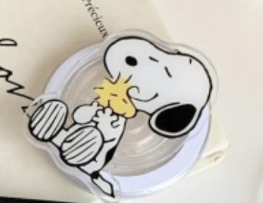 Cartoon Cute Snoopy Peanut Charlie Magsafe Wireless Charge Case For iPhone 11 12 13 14 15 16 17 Pro Max Snoopy Magnetic Holder