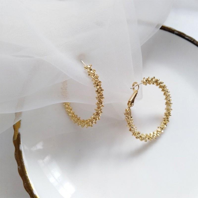 Irregular Exaggerated Circle Earrings Minimalist Modern Geometric Hoop Earrings for Women Trendy Boho Statement Jewelry Accessories